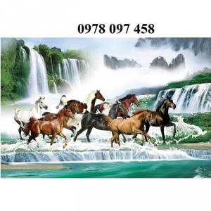 Tranh bát mã - tranh gạch
