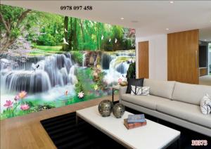 Gạch tranh 3D - tranh thác nước
