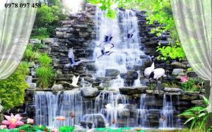 Gạch tranh 3D - tranh thác nước