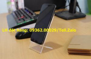 Cung cấp kệ trưng bày điện thoại chất liệu mica trong, giá đỡ điện thoại