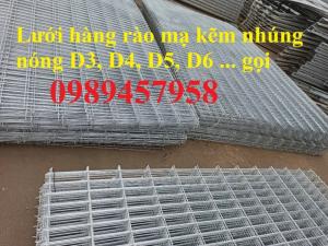 Lưới thép hàng rào mạ kẽm nhúng nóng, Lưới Mạ kẽm nhúng nóng D6 ô 100x100