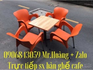 Bàn ghế cafe nhựa đúc giá tại xưởng- Nội Thất Nguyễn Hoàng
