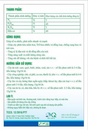 Phân bón siêu lân hữu cơ (npk hữu cơ)