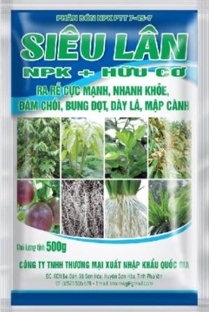 Combo 5 gói Phân bón siêu lân hữu cơ (NPK-hữu cơ)