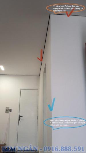 Nẹp V góc bả Matit - Nẹp Z trần - Nẹp khe âm tường/trần