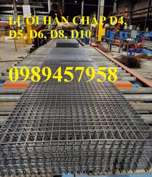 Lưới thép phi 6 150x150, Lưới hàn chập D6 50x50, Lưới đổ sàn A10 200x200, D10 a 200x200