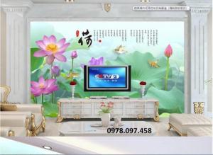 Tranh gạch -tranh hoa sen 3D