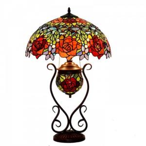 Đèn cây và đèn bàn tiffany Hoa Hồng trang trí nhà cửa