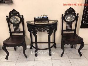 Bàn trà bàn bán nguyệt mai điểu
