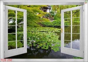 Tranh cửa sổ 3D - tranh gạch