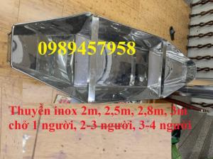 Thuyền inox chèo tay 2m, 2,3m