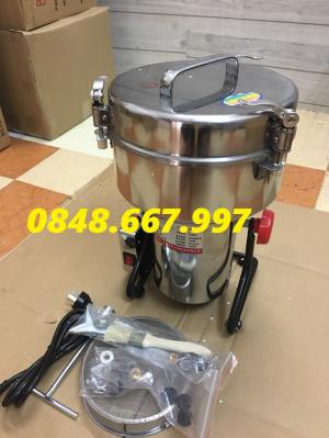 Máy xay tam thất thuốc bắc siêu mịn, xay sâm nấm linh chi 4500g