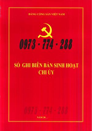 Bán sổ ghi sinh hoạt chi bộ