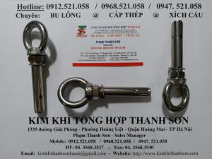 Bu lông nở mắt inox M6 đến M20,bu lông mắt inox M6 đến M20