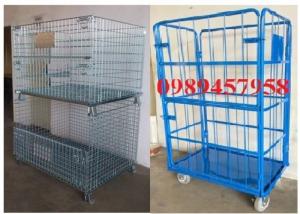 Sản xuất lồng thép để hàng, xe đẩy siêu thị, Lồng thép chứa hàng