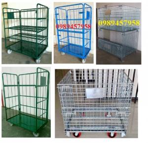 Sản xuất lồng thép để hàng, xe đẩy siêu thị, Lồng thép chứa hàng