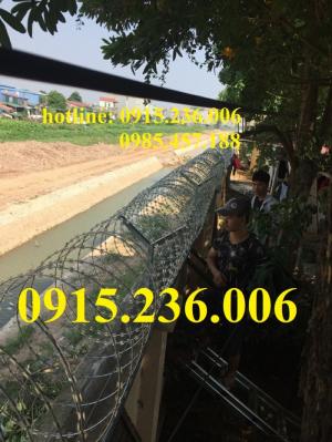 Dây thép gai hình dao, hàng rào thép gai hình dao vòng 35, 45, 50, 60 giá ốt