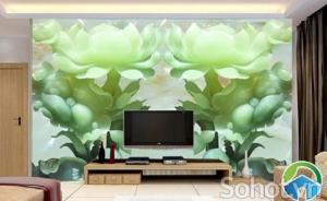 Tranh gạch 3d - tranh hoa sen - SL90