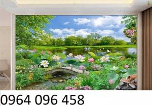 Tranh gạch 3d - tranh hoa sen - SL90