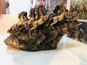 Tượng mã đáo thành công bằng đồng dài 30cm
