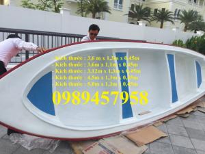 Thuyền nhựa chèo tay 3m, thuyền có gắn động cơ