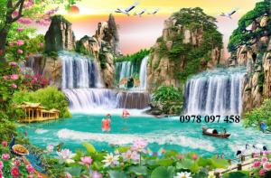 Tranh gạch - tranh phong cảnh núi non
