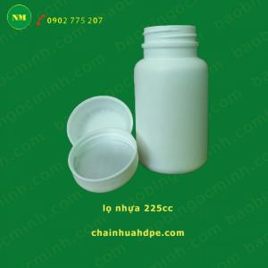 lọ nhựa - hủ nhựa có 2 loại nắp đậy, dung tích 225cc