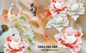 Tranh gạch 3d giả ngọc ốp tường phòng ngủ - SK78
