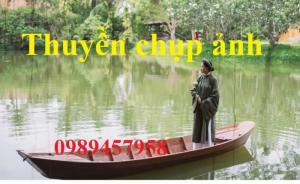 Thuyền gỗ chụp ảnh Studio, Thuyền tạo cảnh, Thuyền hái sen