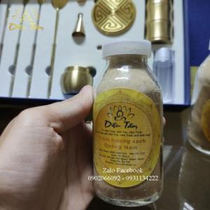 Combo lư xông trầm điện size to và lọ 50gr trầm hương bột quảng ngãi