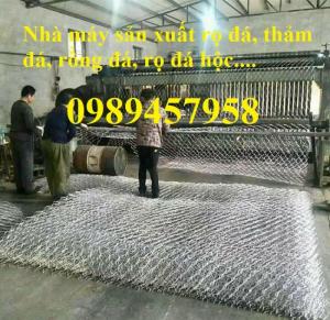 Phân phối rọ đá 2x1x1, rọ thép 2x1x0,5, Rọ đá bọc nhựa PVC