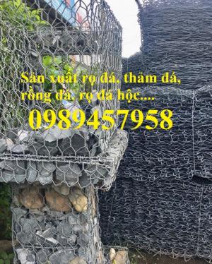 Phân phối rọ đá 2x1x1, rọ thép 2x1x0,5, Rọ đá bọc nhựa PVC