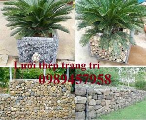 Sản xuất lưới thép rọ đá mạ kẽm nhúng nóng 2x1x1, 2x1x0,5, Rọ thép trang trí