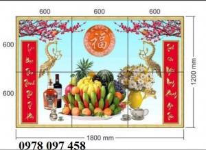 Tranh dán tường - tranh gạch phòng thờ