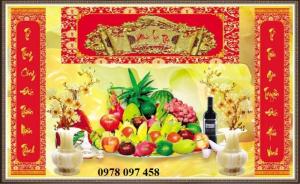 Tranh dán tường - tranh gạch phòng thờ