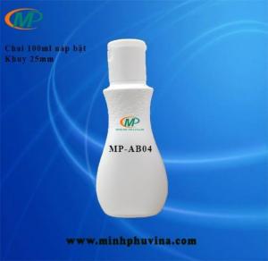 Chai nhựa nắp bật 100ml với thiết kế sang trọng.
khuy nắp: 25 mm