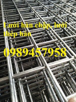 Lưới hàn chập Phi 4 ô 200x200, Lưới thép hàn hàng rào Phi 6 100x100, D6 200*200