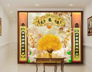Tranh gạch 3d - gạch tranh 3d phòng thờ - DK81