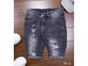 Quần short jeans nam cao cấp rách wax1