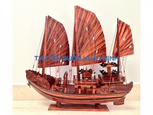 Mô Hình Thuyền Buồm Gỗ Hạ Long Rồng | Gỗ Tràm | Thân 60cm