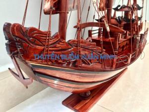 Mô Hình Thuyền Buồm Gỗ Hạ Long Rồng | Gỗ Tràm | Thân 80cm