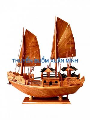 Mô Hình Thuyền Buồm Gỗ Hạ Long Rồng | Gỗ Giáng Hương | Thân 30cm