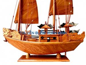 Mô Hình Thuyền Buồm Gỗ Hạ Long Rồng | Gỗ Giáng Hương | Thân 30cm