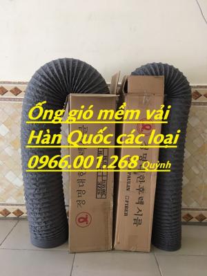 Phân phối ống gió mềm vải chịu nhiệt Tarpaulin,Fiber,Simili phi 100,phi 125,p