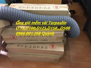 Phân phối ống gió mềm vải chịu nhiệt Tarpaulin,Fiber,Simili phi 100,phi 125,p