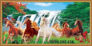 Tranh bát mã - tranh gạch men 3D