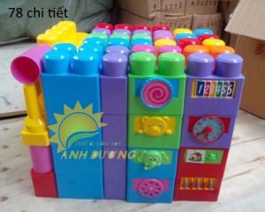 Đồ chơi lắp ghép gồm nhiều chi tiết lớn cho bé mầm non