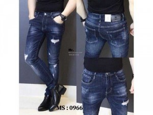 Quần jeans dài nam cao cấp rách waxMs412