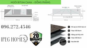 Ngói bitum phủ đá CANA Đồng Phẳng số 1 Hàn Quốc