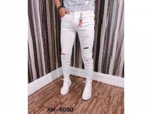 Quần jeans dài nam cao cấp rách wax trơn
